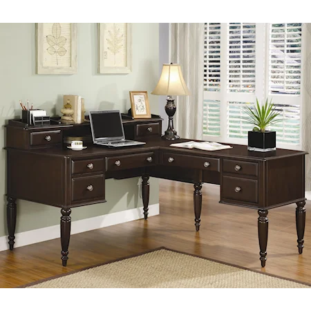 Sectional Desk with Hutch